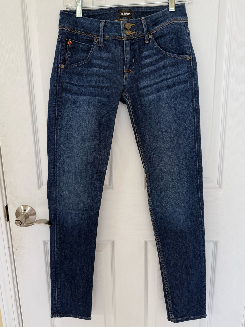 Hudson Low Rise Women's Dark Blue Skinny Jeans, Size 25